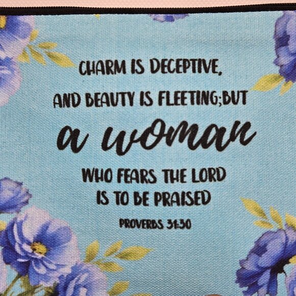 NEW INSPIRATIONAL FAITH CANVAS POUCH, NOTEPAD, PEN, BOOKMARK & KEYCHAIN GIFT SET - Picture 2 of 10